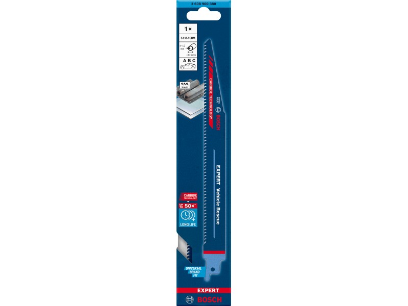 List Bosch za sabljasto žago EXPERT ‘Vehicle Rescue’ S 1157 CHM, 225mm, 8TPI, 2608900380